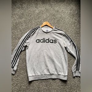 Men’s Adidas sweatshirt, size Large, color Gray and Black.